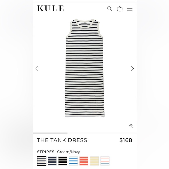 KULE Dresses & Skirts - KULE striped navy and cream sleeveless dress